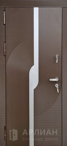 Фото №2 «Наружная серая дверь с терморазрывом с отделкой софт и молдингом №552»