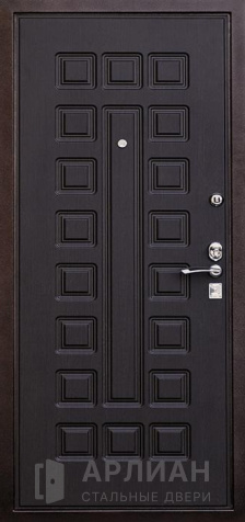 Фото №2 «Входная дверь Графит Софт с фурнитурой черного цвета №1»