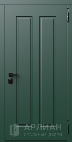 Фото «Дверь входная металлическая в зеленом цвете с ударопрочным полотном №1»